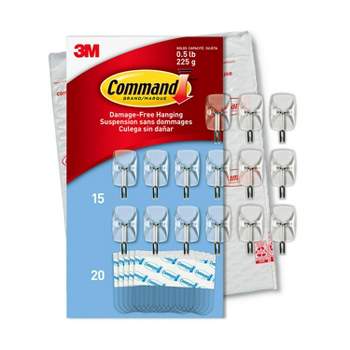 Command Small Wire Hooks Clear