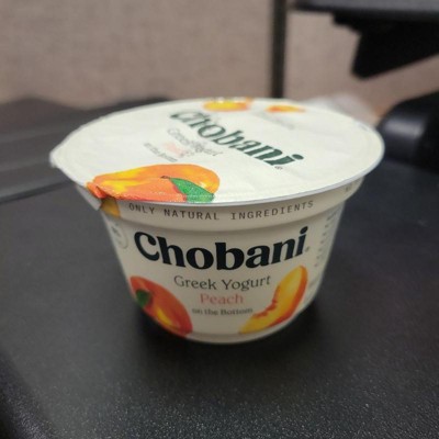 Chobani Peach On The Bottom Nonfat Greek Yogurt - 5.3oz : Target