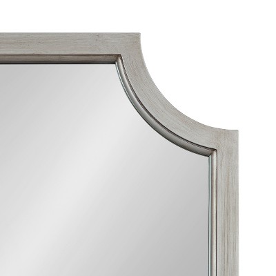 Hogan 24x36 Antique Silver Wood Framed Decorative Wall Mirror