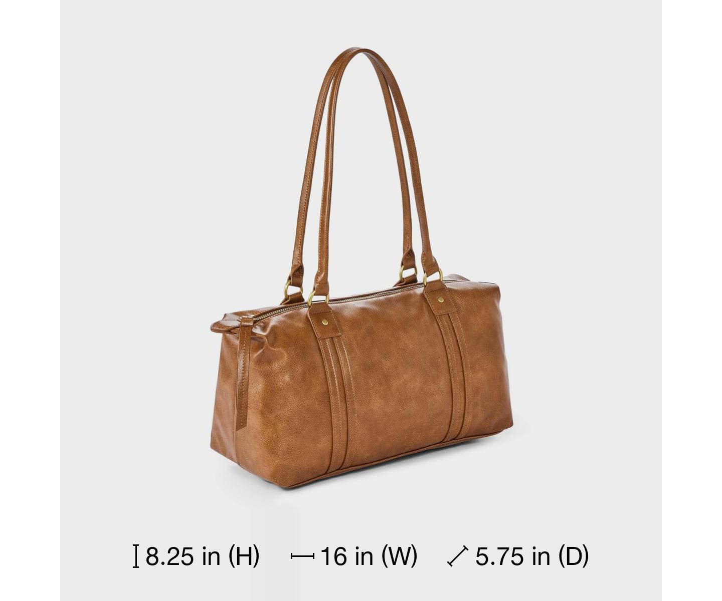 Сумка Universal Thread Faux Leather Distressed Satchel — фото 6