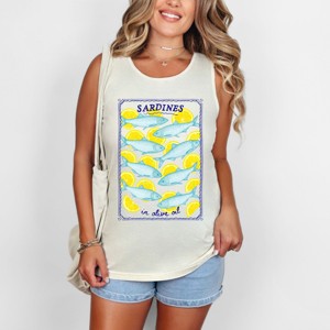 Simply Sage Market Sardines In Olive Oil Garment Dyed Tank - 1 of 4