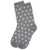 Memoi Women's Soft Heart Print Cashmere Blend Crew Sock - 3 of 3