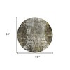 Taupe Brown And Gray Abstract Washable Indoor Outdoor Area Rug - 3 of 4