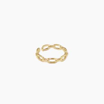 sanctuaire Dainty Link Chain Ring Gold