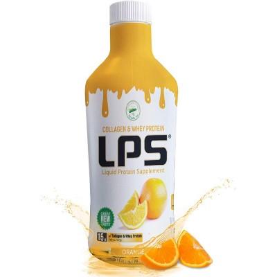 Nutritional Designs Sugar-Free Liquid Collagen & Whey Protein Supplement  Orange 32 oz