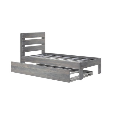 Max & Lily Farmhouse Twin Bed With Plank Headboard And Trundle 