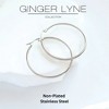 Plain Large Hoop Earrings for Women Gold Stainless Steel Ginger Lyne Collection - 2 of 4