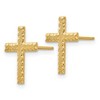 Black Bow Jewelry 13mm Latin Cross Post Earrings in 14k Yellow Gold - 2 of 4