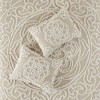 Vynxaria Tufted Cotton Chenille Medallion Comforter Set - Grey King/Cal King, Shabby Chic Style - 4 of 4