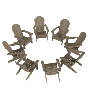 WestinTrends Tuscany HIPS¬¨‚Ä†Outdoor¬¨‚Ä†Patio¬¨‚Ä†Folding¬¨‚Ä†Adirondack¬¨‚Ä†Chair (Set of 8) - 1 of 4