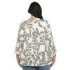 White Mark Plus Size Paisley Button Front Tunic Top - 3 of 4
