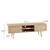 KTMBDW Rattan Coffee Table, Mid Century Modern Table, Modern Boho Style Two Layers Storage Coffee Table, for Living Room, Bedroom - 4 of 4