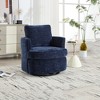 Lyngins Swivel Accent Chairs with Backrest,Upholstered Swivel Barrel Chairs,Sofa Chairs for Bedroom,Living Room - 2 of 4