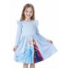 Disney Princess  Frozen Elsa   Toddler Girl Dresses 2 Pack Ruffle Long Sleeve Dress Set - 2 of 4