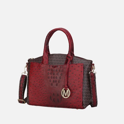 MKF Collection Collins Vegan Leather Handbag Women’s Tote Bag by Mia K - Red