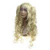 Unique Bargains Women Curly Human Hair Wigs with Wig Cap 650g - 2 of 4