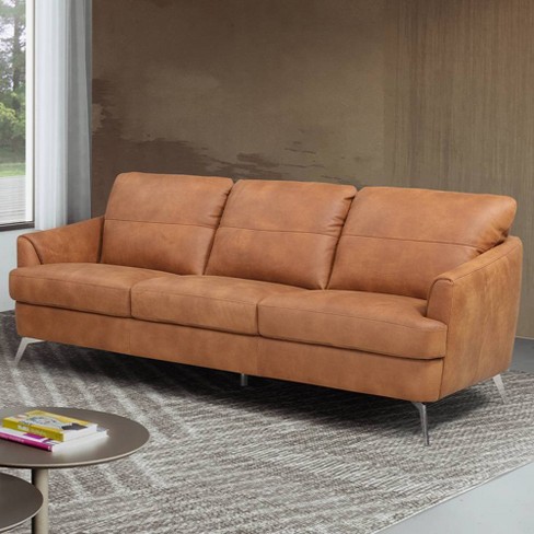 Target cheap leather couch