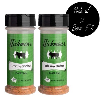 Fat Boy Hickman's BBQ 4 oz Divine Swine Pork Rub - Pack of 2