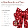 Best Choice Products Set of 3 Pre-Lit Christmas Bows, Indoor/Outdoor LED Holiday Décor w/ 8 Light Functions - 3 of 4