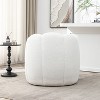 SEYNAR Modern Teddy Upholstered Accent Pumpkin Chair with Openwork Design - 4 of 4