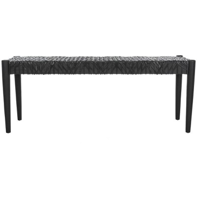 Bandelier Leather Weave Bench  - Safavieh