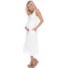 Maternity Scoop Neck Tiered Midi Dress - White Mark - 2 of 3