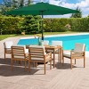 Alaterre Furniture 8pc Outdoor Patio Dining Set, Okemo Table with 10' Auto Tilt Umbrella - 2 of 4