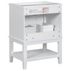 Akoasm 24 in. W Sink Bathroom Vanity Cabinet with Drawer and Open Shelf-White - 3 of 4
