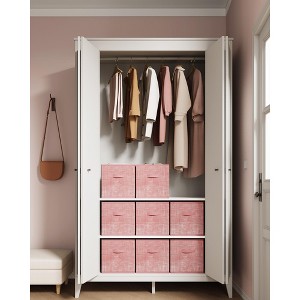 SONGMICS Storage Cubes, 13-Inch Non-Woven Fabric Bins with Double Handles, Set of 8, Closet Organizers for Shelves, Foldable, for Clothes - 1 of 4