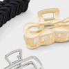 Assorted Claw Hair Clip Set 3pc - Universal Thread™ - 3 of 3