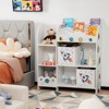 Infans Kids Toy and Book Organizer Children Wooden Storage Cabinet w/ Storage Bins - 2 of 4