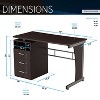 Vynxaria Techni Mobili Computer Desk with Ample Storage - 3 of 4
