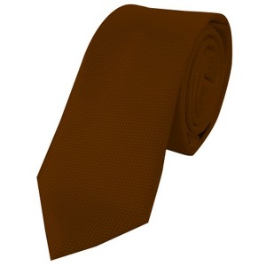 Men's Solid Color Microfiber Poly Woven Slim 2.25 Inch Wide And 57 Inch Long Necktie - 1 of 4