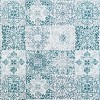 No. 918 1pc 54"x14" Genoa Mosaic Print Semi-Sheer Rod Pocket Kitchen Curtain Valance Blue - 3 of 4