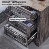 Nightstand with Charging Station & 3 Drawers, Farmhouse 23.6in Wide Nightstands with Roman Column, End Table for Bedroom - 3 of 4