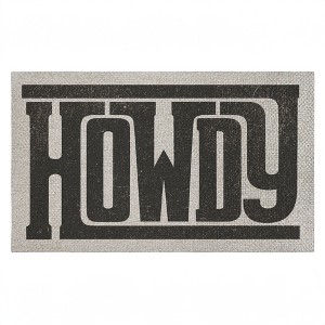 Stupell Industries Bold Western Howdy Greeting Printed Outdoor Imitation Sisal Door Mat, design by Sisi and Seb - 1 of 4