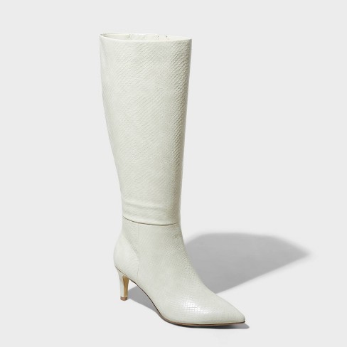 Women s Tay Tall Dress Boots A New Day Off White 5