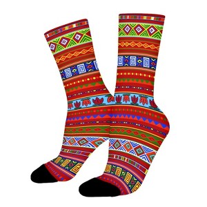 Women Printed Crew Socks Funny Funky Socks Soft Polyester Novelty Gifts for Artists Men - 1 of 1