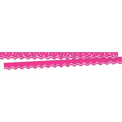 Barker Creek Happy Hot Pink Double-sided Scalloped Edge Border39' Of 2 ...