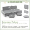 Infans 6PCS Modular Kids Foam Play Couch Set w/Washable Covers Sectional Play Sofa - 2 of 4