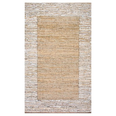 Beige Solid Woven Area Rug - (3'x5') - nuLOOM