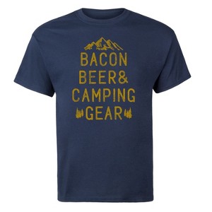 Men's - Country Casuals - Bacon Beer And Camping Gear Short Sleeve Graphic T-Shirt - 1 of 4