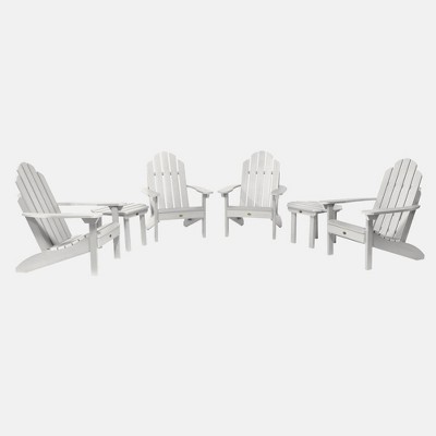 6pc Classic Westport Adirondack Patio Set White - highwood