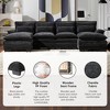 110" Modern Chenille 6 Seats Modular U-Shaped Sectional Sofa with Double Chaise Lounges, Lumbar & Armrest Pillows - 4 of 4