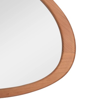 Natural Pine Asymmetrical Wall Mirror, 22" x 28"