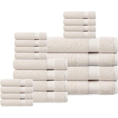 Delara Organic Cotton Luxuriously Plush Bath Towel Set, GOTS & Oeko-TEX Certified, Soft, Quick Dry & Ultra-Absorbent