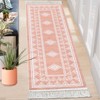 2x6 Runner Area Rug, Machine Washable Tassel Rugs for Living Room, Indoor Non-Slip Front Door Mat, Stain Resistant Floor Cover Carpet, Bordered - 2 of 4