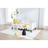 Sapphtopaz Twin Size Upholstered Daybed Platform Bed Frame with Ribbed Tufted Backrest and Slats Support Beds for Apartment, Bedroom - 3 of 4