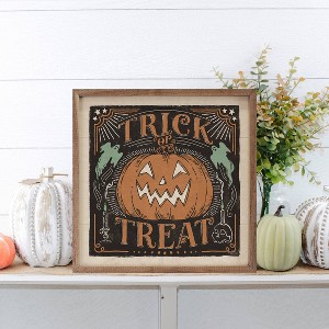 Kendrick Home Scaredy Cats II Trick Or Treat By Janelle Penner Wall Art - 1 of 4