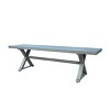 Coolbibila-Aluminum Dining Bench, Outdoor Bench, Bench With Rust-Resistant Material And X-Shaped Legs - 3 of 4